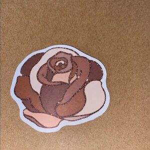 🌈20/$12🌈 Brown and Cream Glitter Printed Rose